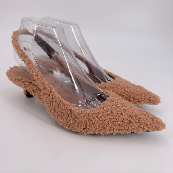 Jeffery Campbell Sherpa Kitten Slingback Heels Size 6 - Picture 1 of 8
